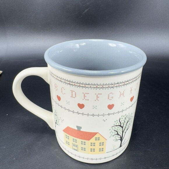 Country Decor Home Coffee Mug Cup Set 2 Mugs Cups Korea Country Setting Graphics - Picture 9 of 13
